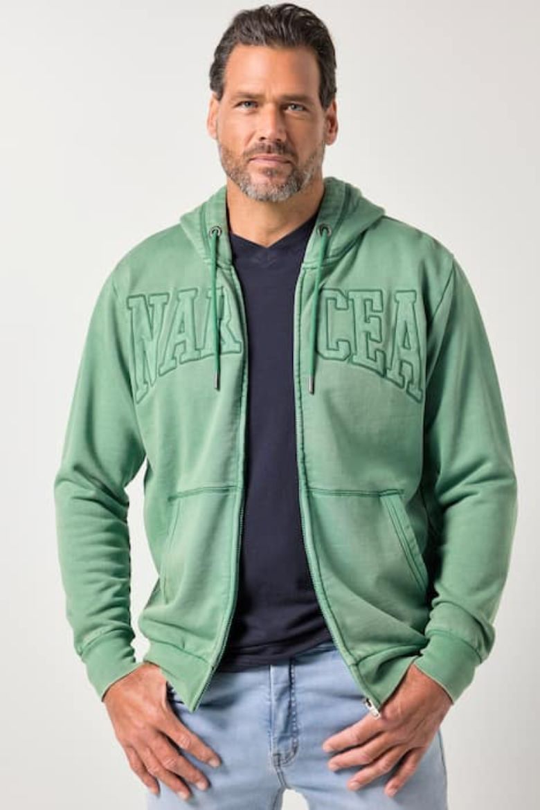 Moda za polnejše Majica dugih rukava sa kapuljačom i patentnim zatvaračem plus velikost, xxl, Ulla Popken in Johann Popken (JP1880)