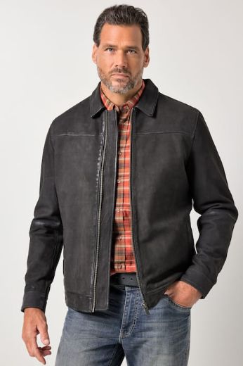 Moda za polnejše Jakna kožna sa patentnim zatvaračem plus velikost, xxl, Ulla Popken in Johann Popken (JP1880)