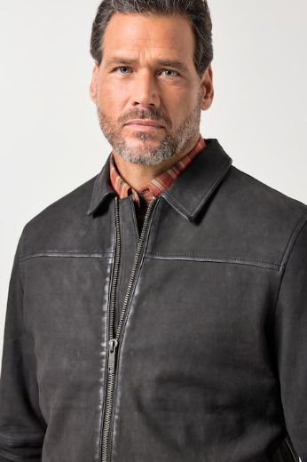 Moda za polnejše Jakna kožna sa patentnim zatvaračem plus velikost, xxl, Ulla Popken in Johann Popken (JP1880)