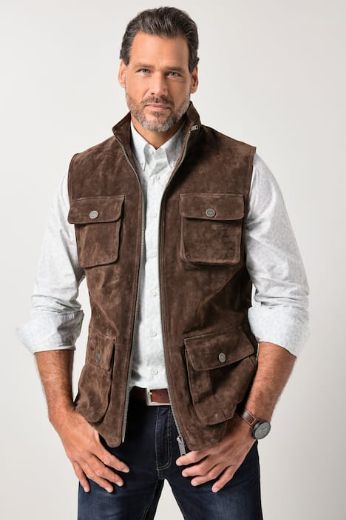 Moda za polnejše Prsluk kožni sa patentnim zatvaračem plus velikost, xxl, Ulla Popken in Johann Popken (JP1880)