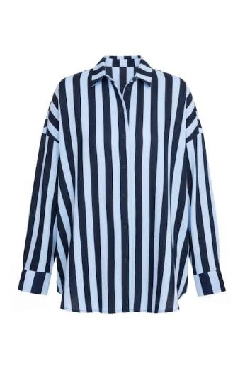 Moda za polnejše Košulja od muslina na pruge plus velikost, xxl, Ulla Popken in Johann Popken (JP1880)