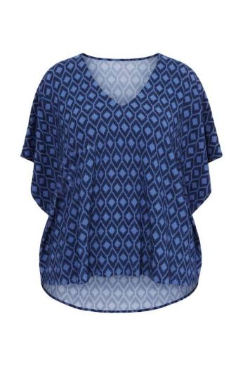 Moda za polnejše Bluza kratkih rukava V ovratnika plus velikost, xxl, Ulla Popken in Johann Popken (JP1880)