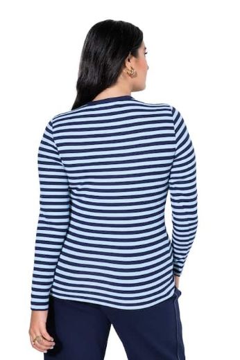 Moda za polnejše Majica dugih rukava na pruge plus velikost, xxl, Ulla Popken in Johann Popken (JP1880)
