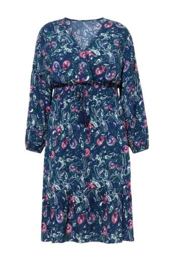 Moda za polnejše Haljina maxi  dugih rukava V ovratnika plus velikost, xxl, Ulla Popken in Johann Popken (JP1880)