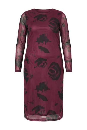 Moda za polnejše Haljina midi dugih rukava užeg kroja plus velikost, xxl, Ulla Popken in Johann Popken (JP1880)