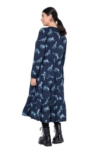 Moda za polnejše Haljina maxi dugih rukava V ovratnika plus velikost, xxl, Ulla Popken in Johann Popken (JP1880)