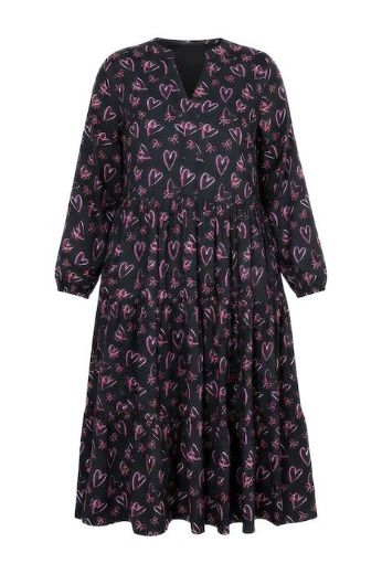 Moda za polnejše Haljina maxi dugih rukava V ovratnika plus velikost, xxl, Ulla Popken in Johann Popken (JP1880)