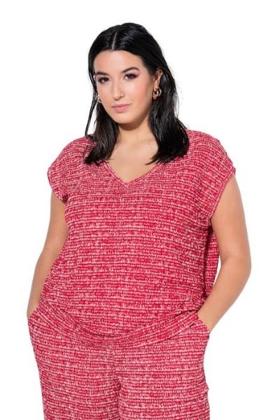 Slika Majica kratkih rukava šireg kroja V ovratnika