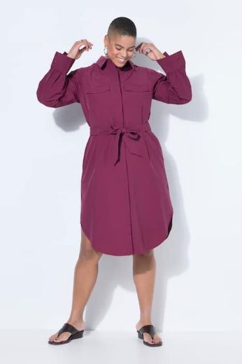 Moda za polnejše Haljina dugih rukava na vezanje plus velikost, xxl, Ulla Popken in Johann Popken (JP1880)