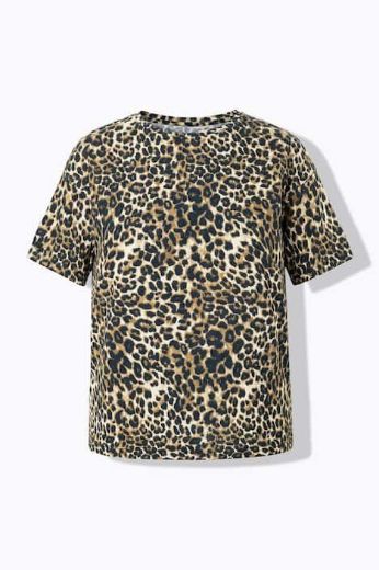 Moda za polnejše Majica kratkih rukava s leopard uzorkom plus velikost, xxl, Ulla Popken in Johann Popken (JP1880)