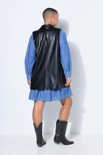 Moda za polnejše Prsluk šireg kroja s izgledom kože plus velikost, xxl, Ulla Popken in Johann Popken (JP1880)