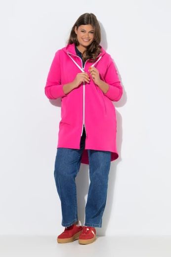 Moda za polnejše Majica dugih rukava s patentnim zatvaračem i kapuljačom dužeg kroja plus velikost, xxl, Ulla Popken in Johann Popken (JP1880)