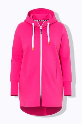 Moda za polnejše Majica dugih rukava s patentnim zatvaračem i kapuljačom dužeg kroja plus velikost, xxl, Ulla Popken in Johann Popken (JP1880)