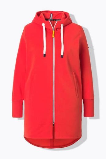 Moda za polnejše Majica dugih rukava s patentnim zatvaračem i kapuljačom dužeg kroja plus velikost, xxl, Ulla Popken in Johann Popken (JP1880)