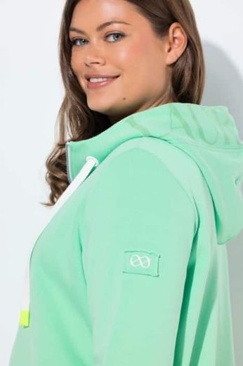 Moda za polnejše Majica dugih rukava s patentnim zatvaračem i kapuljačom dužeg kroja plus velikost, xxl, Ulla Popken in Johann Popken (JP1880)