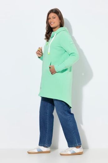 Moda za polnejše Majica dugih rukava s patentnim zatvaračem i kapuljačom dužeg kroja plus velikost, xxl, Ulla Popken in Johann Popken (JP1880)