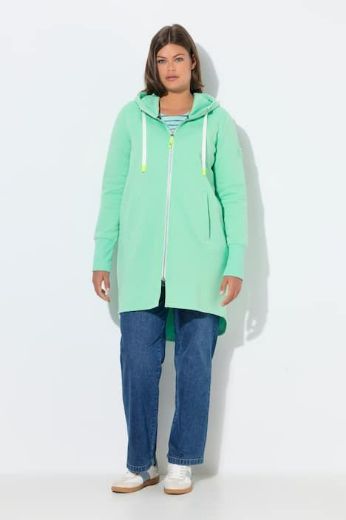 Moda za polnejše Majica dugih rukava s patentnim zatvaračem i kapuljačom dužeg kroja plus velikost, xxl, Ulla Popken in Johann Popken (JP1880)