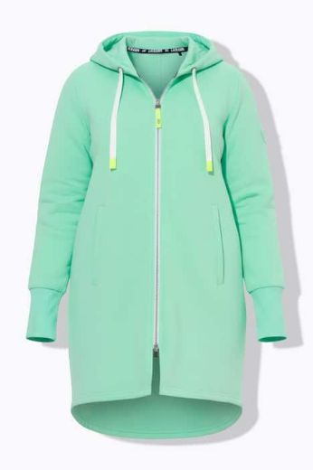 Moda za polnejše Majica dugih rukava s patentnim zatvaračem i kapuljačom dužeg kroja plus velikost, xxl, Ulla Popken in Johann Popken (JP1880)