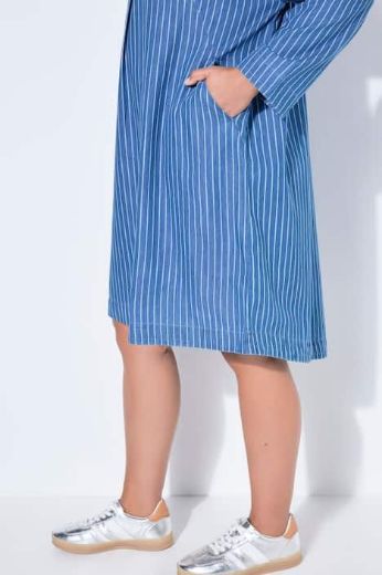 Moda za polnejše Haljna dugih rukava traper plus velikost, xxl, Ulla Popken in Johann Popken (JP1880)