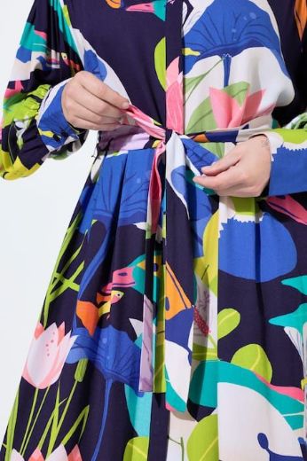 Moda za polnejše Haljina maxi dugih rukava plus velikost, xxl, Ulla Popken in Johann Popken (JP1880)