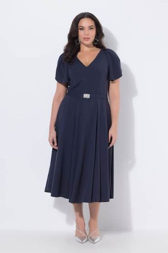 Moda za polnejše Haljina midi kratkih rukava svečana plus velikost, xxl, Ulla Popken in Johann Popken (JP1880)