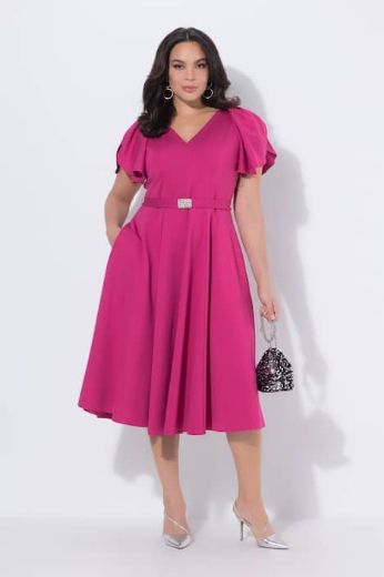 Moda za polnejše Haljina midi kratkih rukava svečana plus velikost, xxl, Ulla Popken in Johann Popken (JP1880)