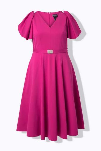 Moda za polnejše Haljina midi kratkih rukava svečana plus velikost, xxl, Ulla Popken in Johann Popken (JP1880)