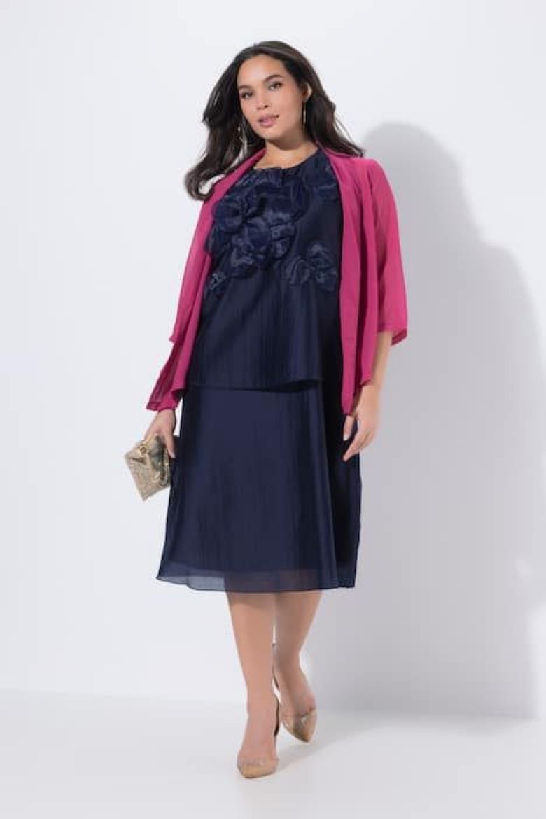 Moda za polnejše Haljina midi bez rukava plus velikost, xxl, Ulla Popken in Johann Popken (JP1880)