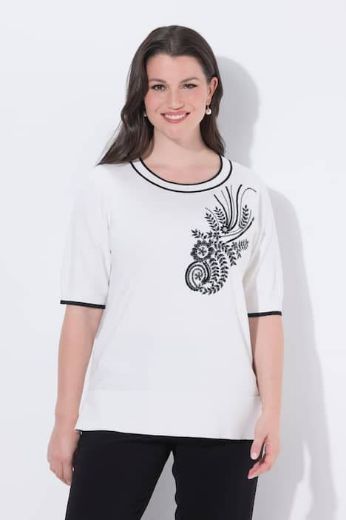 Moda za polnejše Pulover kratkih rukava plus velikost, xxl, Ulla Popken in Johann Popken (JP1880)