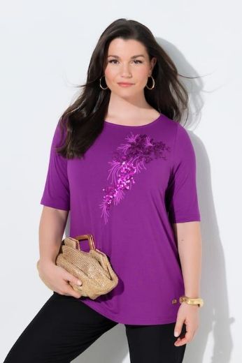 Moda za polnejše Majica kratkih rukava plus velikost, xxl, Ulla Popken in Johann Popken (JP1880)