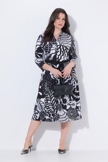 Moda za polnejše Haljina midi 3/4 rukava plus velikost, xxl, Ulla Popken in Johann Popken (JP1880)