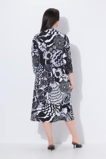 Moda za polnejše Haljina midi 3/4 rukava plus velikost, xxl, Ulla Popken in Johann Popken (JP1880)