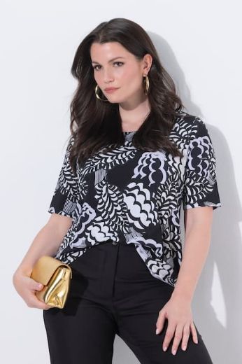 Moda za polnejše Majica kratkih rukava A kroja plus velikost, xxl, Ulla Popken in Johann Popken (JP1880)