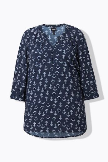 Moda za polnejše Tunika 3/4 rukava plus velikost, xxl, Ulla Popken in Johann Popken (JP1880)