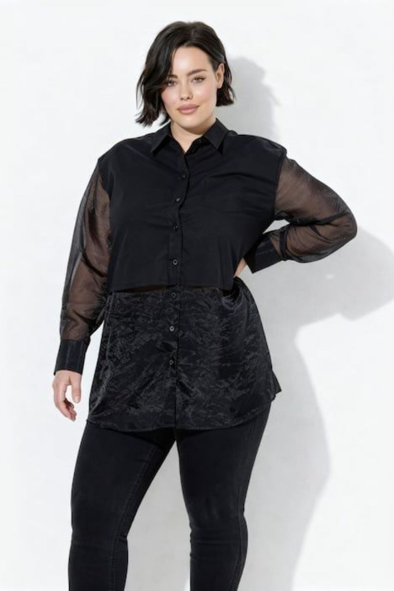 Moda za polnejše Košulja dugih rukava plus velikost, xxl, Ulla Popken in Johann Popken (JP1880)