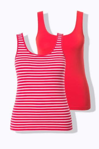 Moda za polnejše Majica bez rukava 2 komada plus velikost, xxl, Ulla Popken in Johann Popken (JP1880)