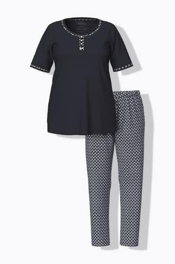 Moda za polnejše Pidžama kratkih rukava i dugih nogavica plus velikost, xxl, Ulla Popken in Johann Popken (JP1880)