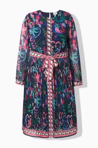 Moda za polnejše Haljina midi dugih rukava A kroja plus velikost, xxl, Ulla Popken in Johann Popken (JP1880)