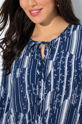 Moda za polnejše Bluza dugih rukava A kroja plus velikost, xxl, Ulla Popken in Johann Popken (JP1880)