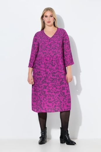 Moda za polnejše Haljina midi 3/4 rukava plus velikost, xxl, Ulla Popken in Johann Popken (JP1880)