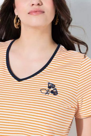 Moda za polnejše Majica kratkih rukava V ovratnika plus velikost, xxl, Ulla Popken in Johann Popken (JP1880)