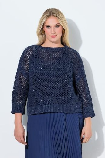 Moda za polnejše Pulover 3/4 rukava plus velikost, xxl, Ulla Popken in Johann Popken (JP1880)