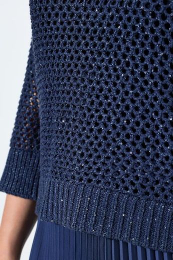 Moda za polnejše Pulover 3/4 rukava plus velikost, xxl, Ulla Popken in Johann Popken (JP1880)