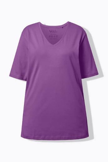 Moda za polnejše Majica V izrez Basic plus velikost, xxl, Ulla Popken in Johann Popken (JP1880)