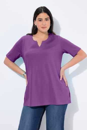 Moda za polnejše Majica A kroj V ovratnik plus velikost, xxl, Ulla Popken in Johann Popken (JP1880)