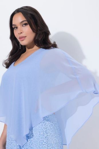 Moda za polnejše Haljina svečana čipkana s dodatkom tila plus velikost, xxl, Ulla Popken in Johann Popken (JP1880)