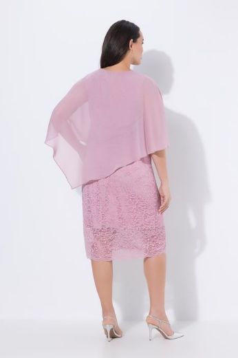 Moda za polnejše Haljina svečana čipkana s dodatkom tila plus velikost, xxl, Ulla Popken in Johann Popken (JP1880)