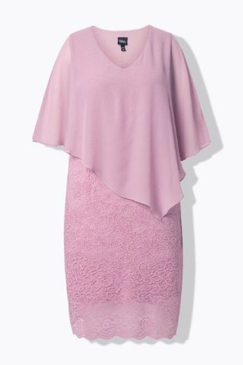 Moda za polnejše Haljina svečana čipkana s dodatkom tila plus velikost, xxl, Ulla Popken in Johann Popken (JP1880)