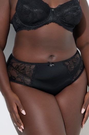 Moda za polnejše Gaćice midi s cvjetnom čipkom plus velikost, xxl, Ulla Popken in Johann Popken (JP1880)