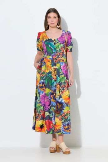 Moda za polnejše Haljina maxi kratkih rukava okruglog ovratnika plus velikost, xxl, Ulla Popken in Johann Popken (JP1880)